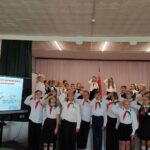Торжественная линейка, посвященная приему в ряды БРПО